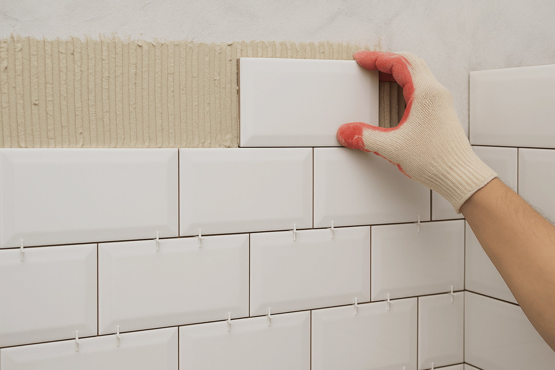 pose carrelage mural - la maison de Martin