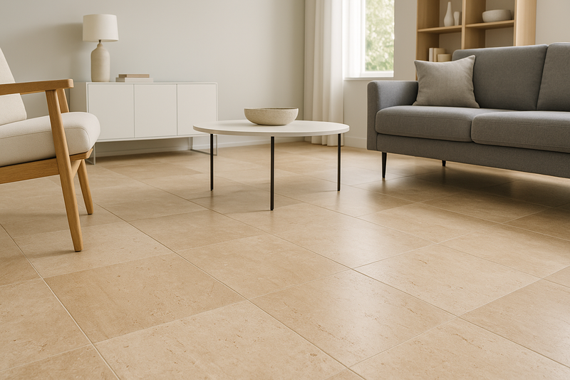 travertin sol intérieur - la maison de Martin