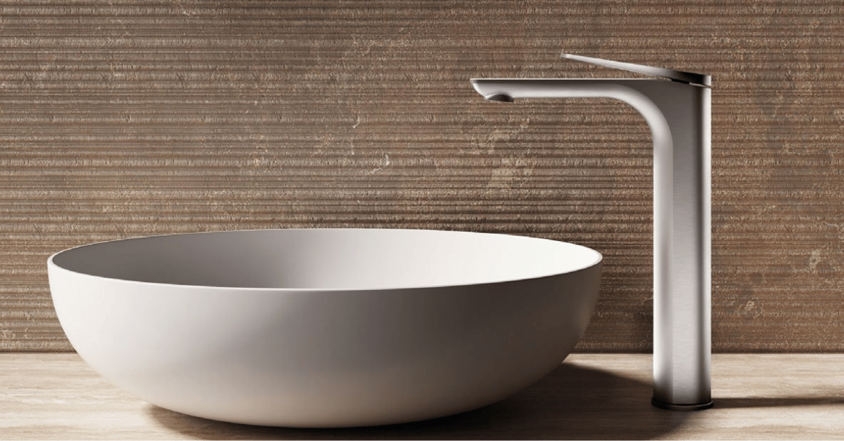 Robinetterie mitigeur lavabo surélevé design - la maison de Martiné design moderne - La maison de Martin