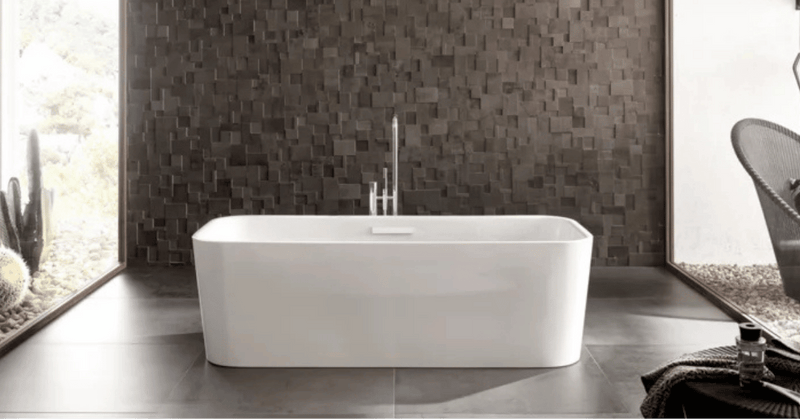 Baignoires ilot rectangulaire blanche moderne - La maison de Martin