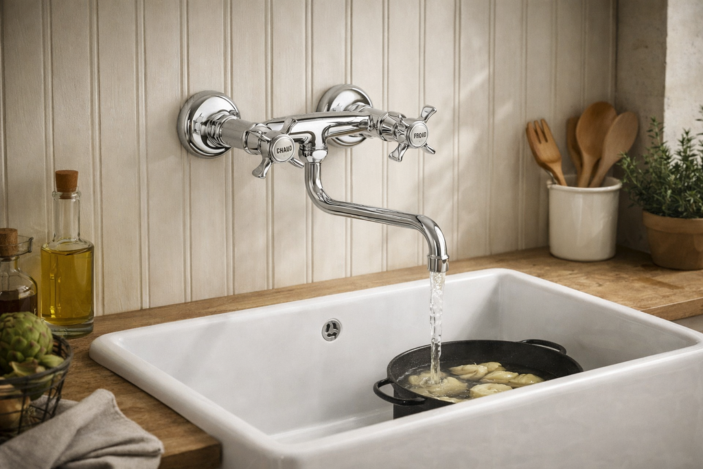 HERITAGE EVIER MURAL BEC DESSOUS MOBILE CHROME