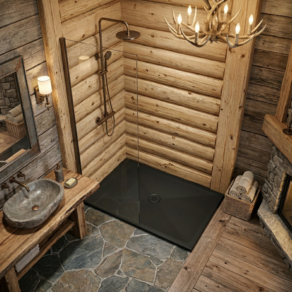 RECEVEUR DE DOUCHE HARMONIA 120x70  VERT MAT - La maison de Martin