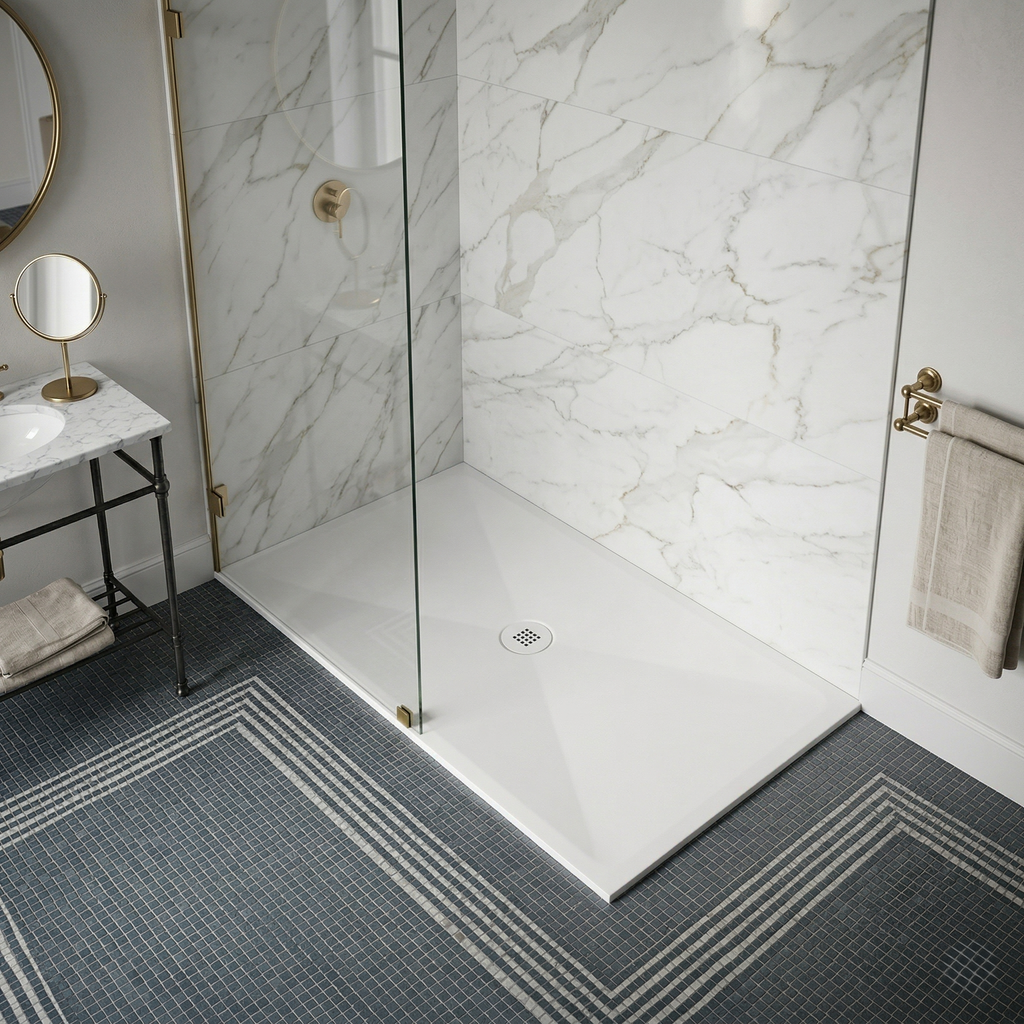 RECEVEUR DE DOUCHE HARMONIA 140x70  VERT MAT - La maison de Martin