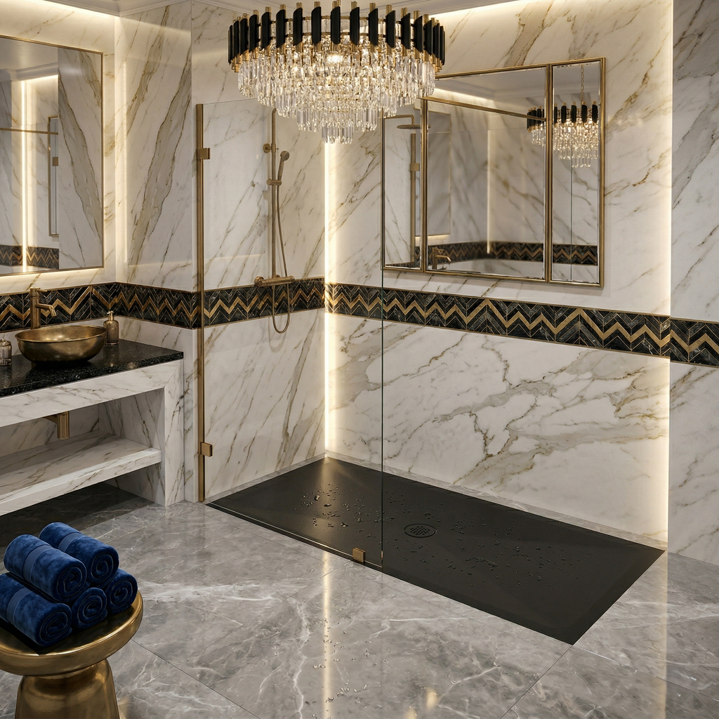 RECEVEUR DE DOUCHE HARMONIA 160x70  VERT MAT - La maison de Martin