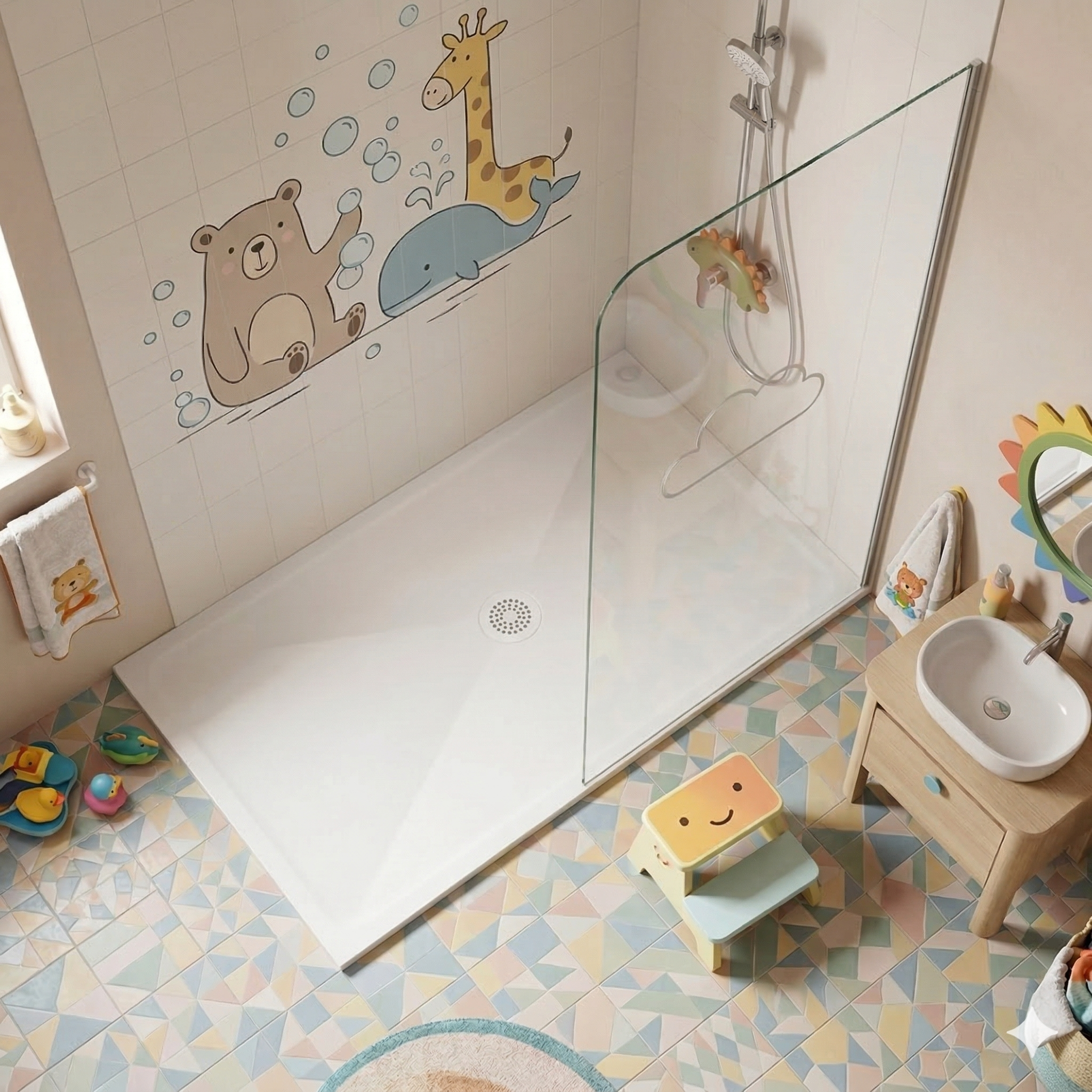 RECEVEUR DE DOUCHE HARMONIA 160x80  VERT MAT - La maison de Martin
