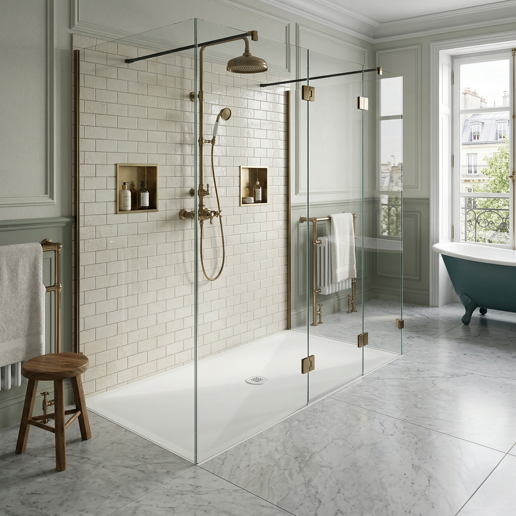 RECEVEUR DE DOUCHE  HARMONIA  180x80  (5 COULEURS ET DECOUPABLE)