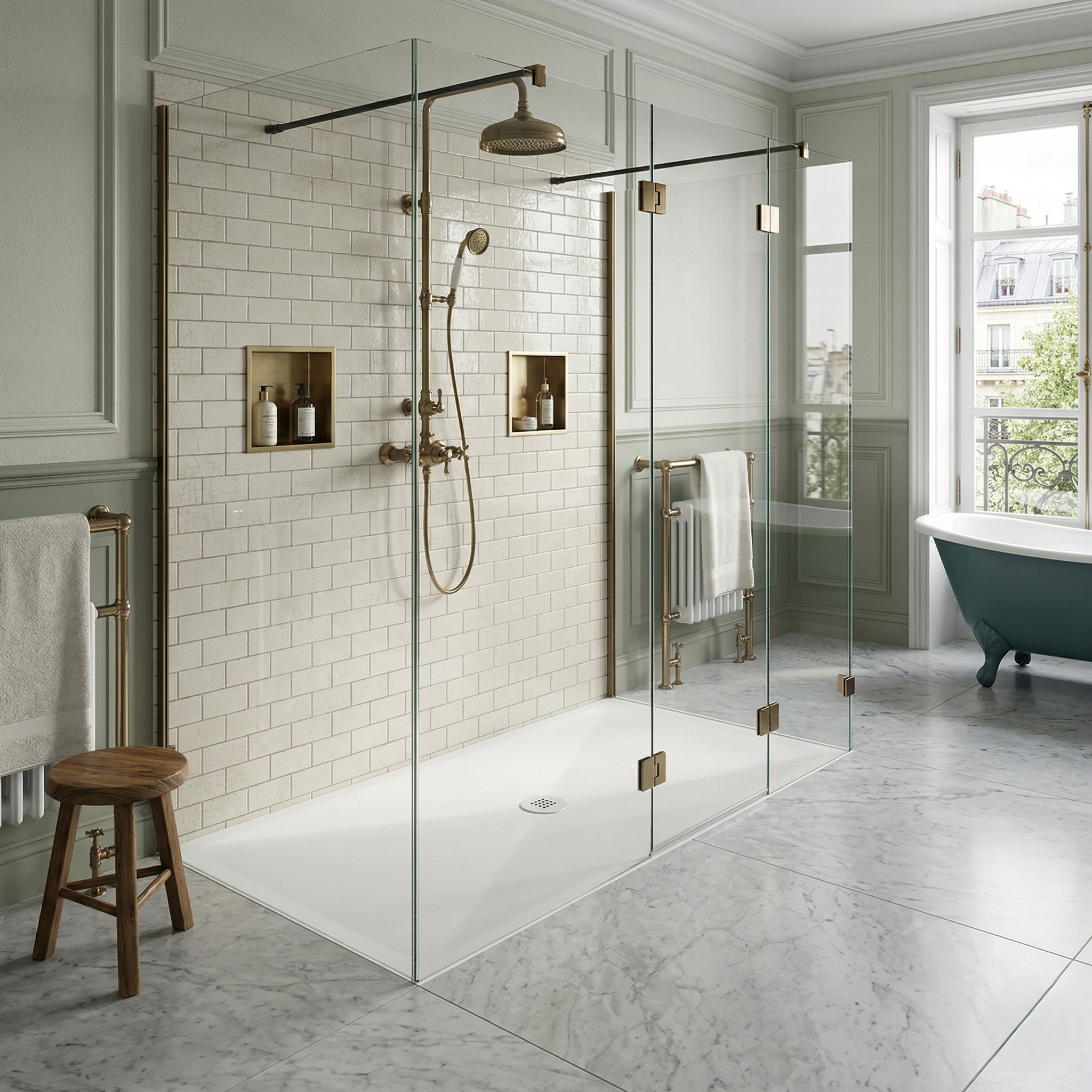 RECEVEUR DE DOUCHE  HARMONIA  180x80  (5 COULEURS ET DECOUPABLE)