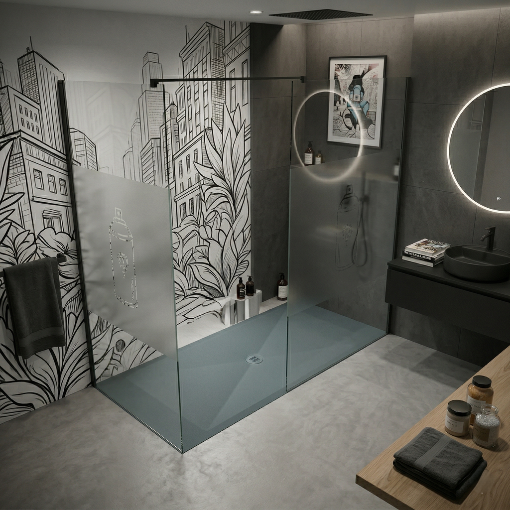 RECEVEUR DE DOUCHE  HARMONIA  200x90 (5 COULEURS ET DECOUPABLE)
