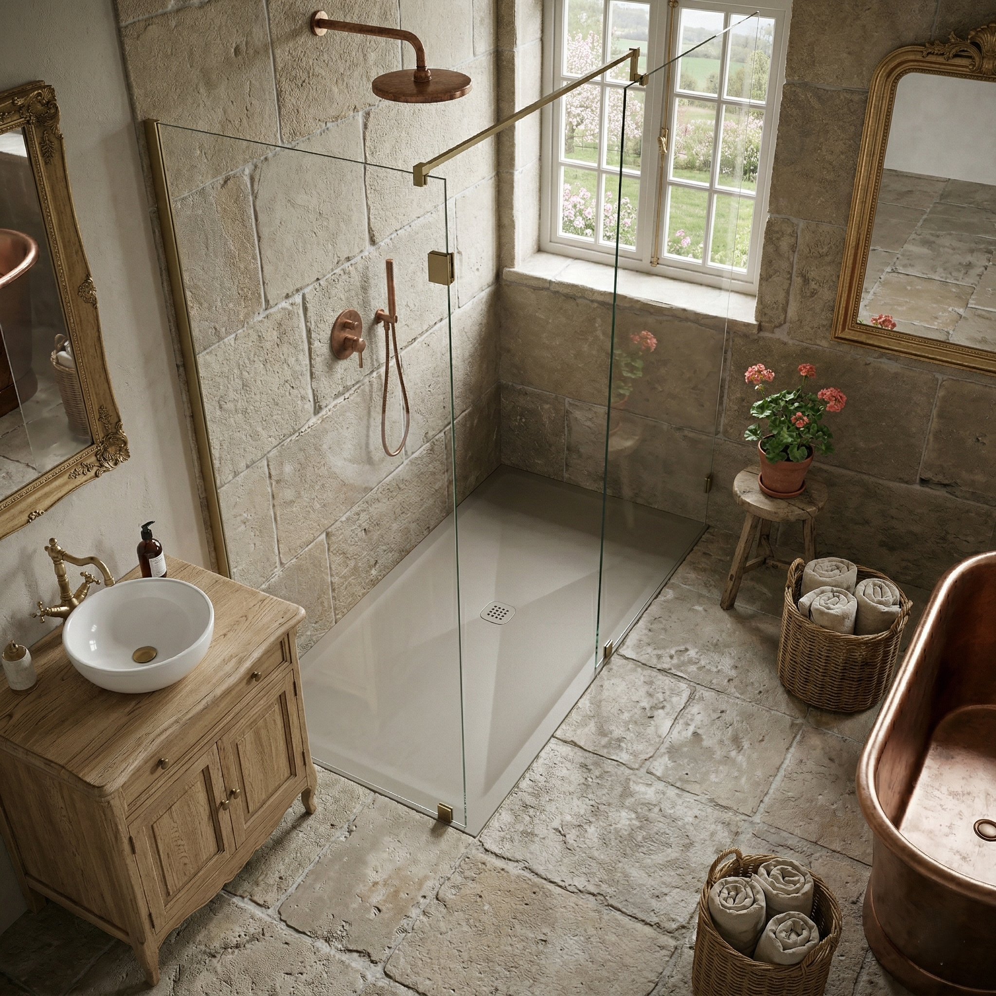 RECEVEUR DE DOUCHE HARMONIA 200x100 VERT MAT - La maison de Martin
