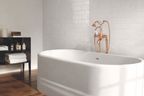 HERITAGE MELANGEUR LAVABO MELANGEUR MURAL S/MECA. OR ROSE BROSSE PVD
