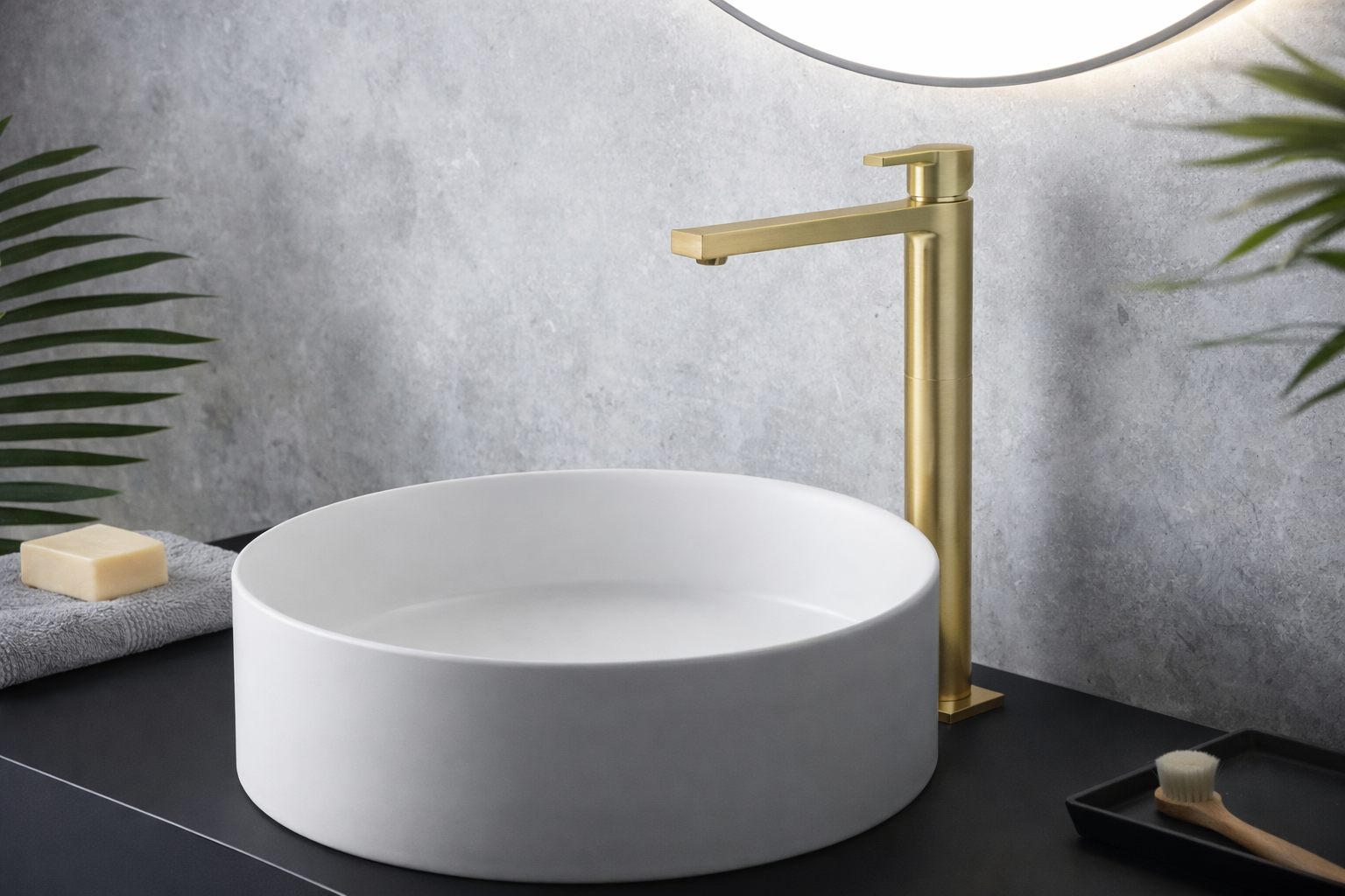 INFINITY MITIGEUR LAVABO VIDAGE OR BROSSEE