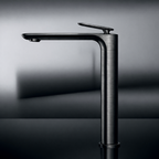 COVER MITIGEUR LAVABO AVEC VIDAGE PUSH OPEN CHROME NOIR BROSSEE