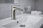 AXIS MITIGEUR LAVABO MI-HAUT AVEC VIDAGE PUSH OPENMETAL BROSSE