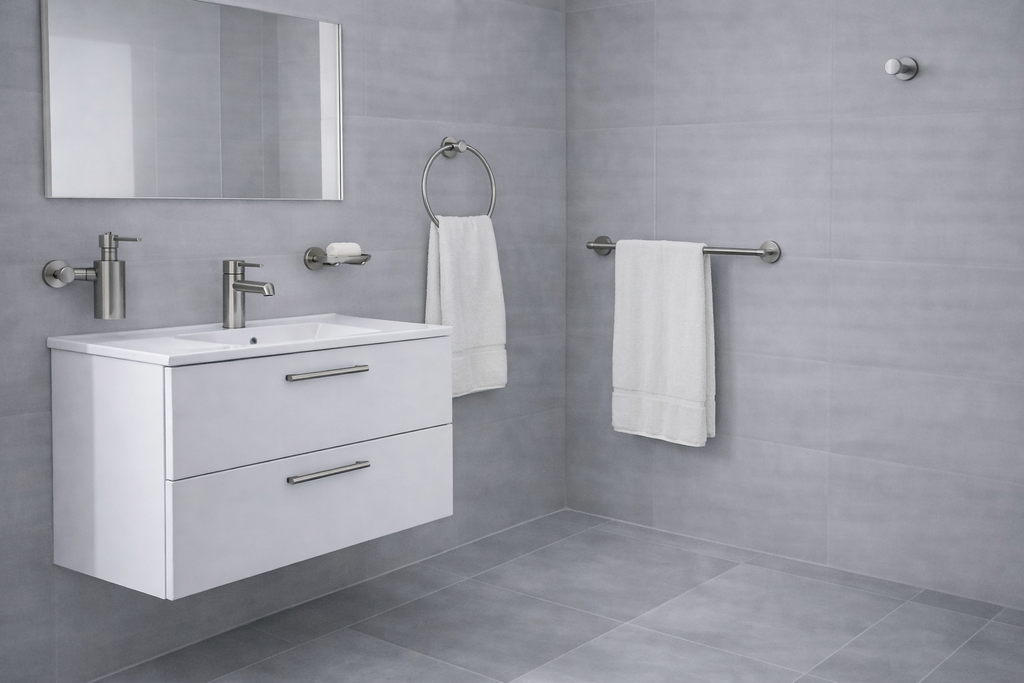 OPERA PORTE SERVIETTE 61 CM METAL BROSSEE