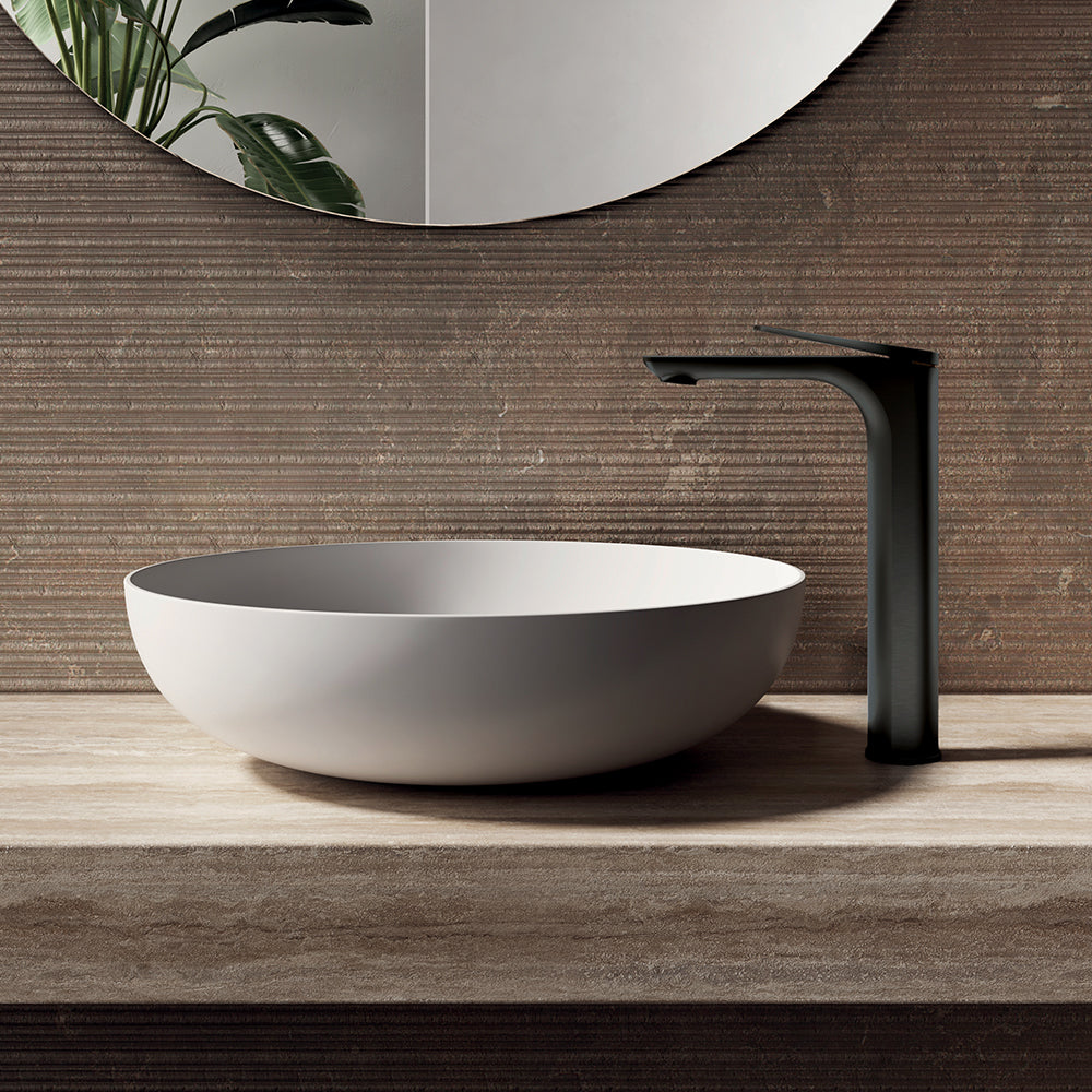 AXIS MITIGEUR LAVABO AVEC VIDAGE PUSH OPEN NOIR MAT