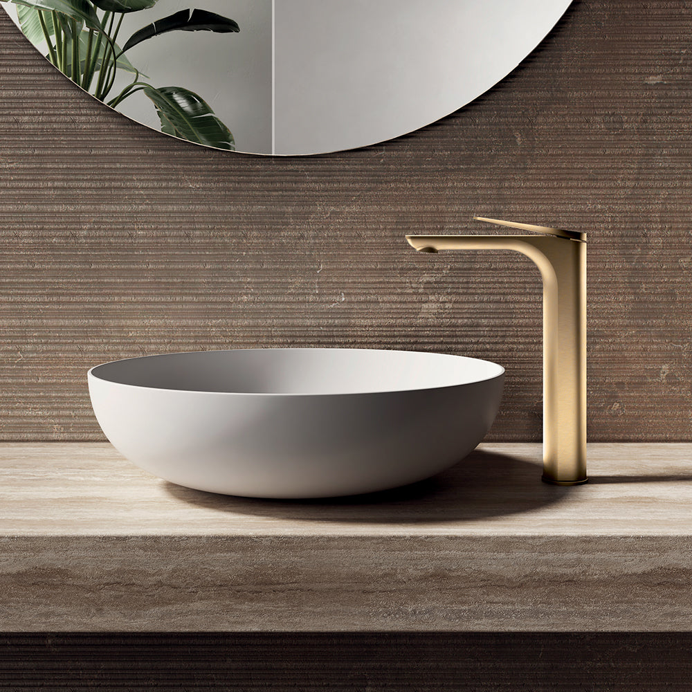 AXIS MITIGEUR LAVABO AVEC VIDAGE PUSH OPEN OR ROSE BROSSE