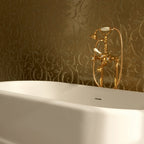 HERITAGE MELANGEUR LAVABO 3 TROUS DORE +VIDAGE