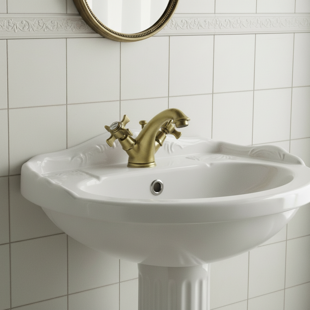 MELANGEUR LAVABO HERITAGE VIEUX BRONZE