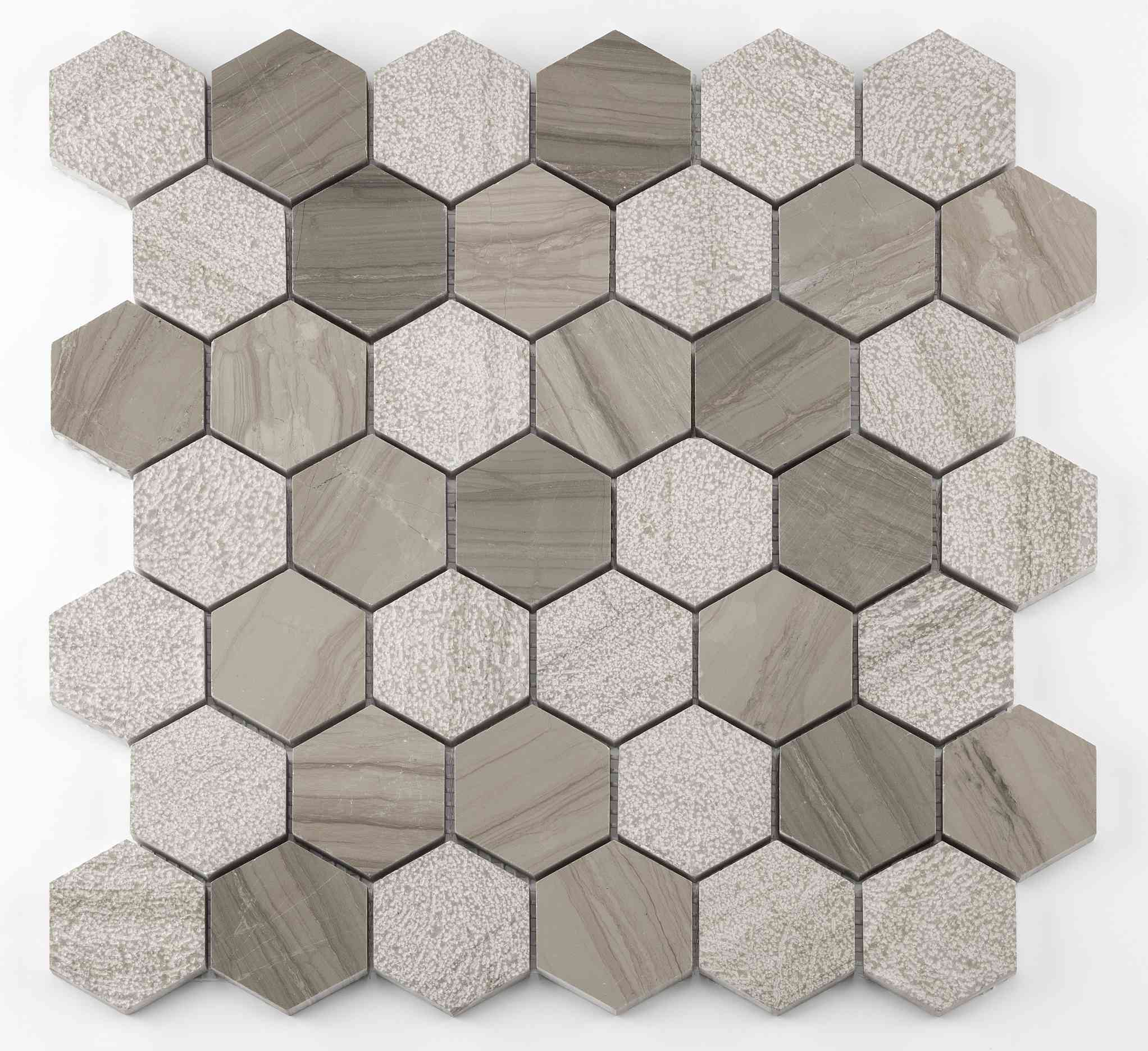 MOSAIQUE PIERRE HEXAGONE
