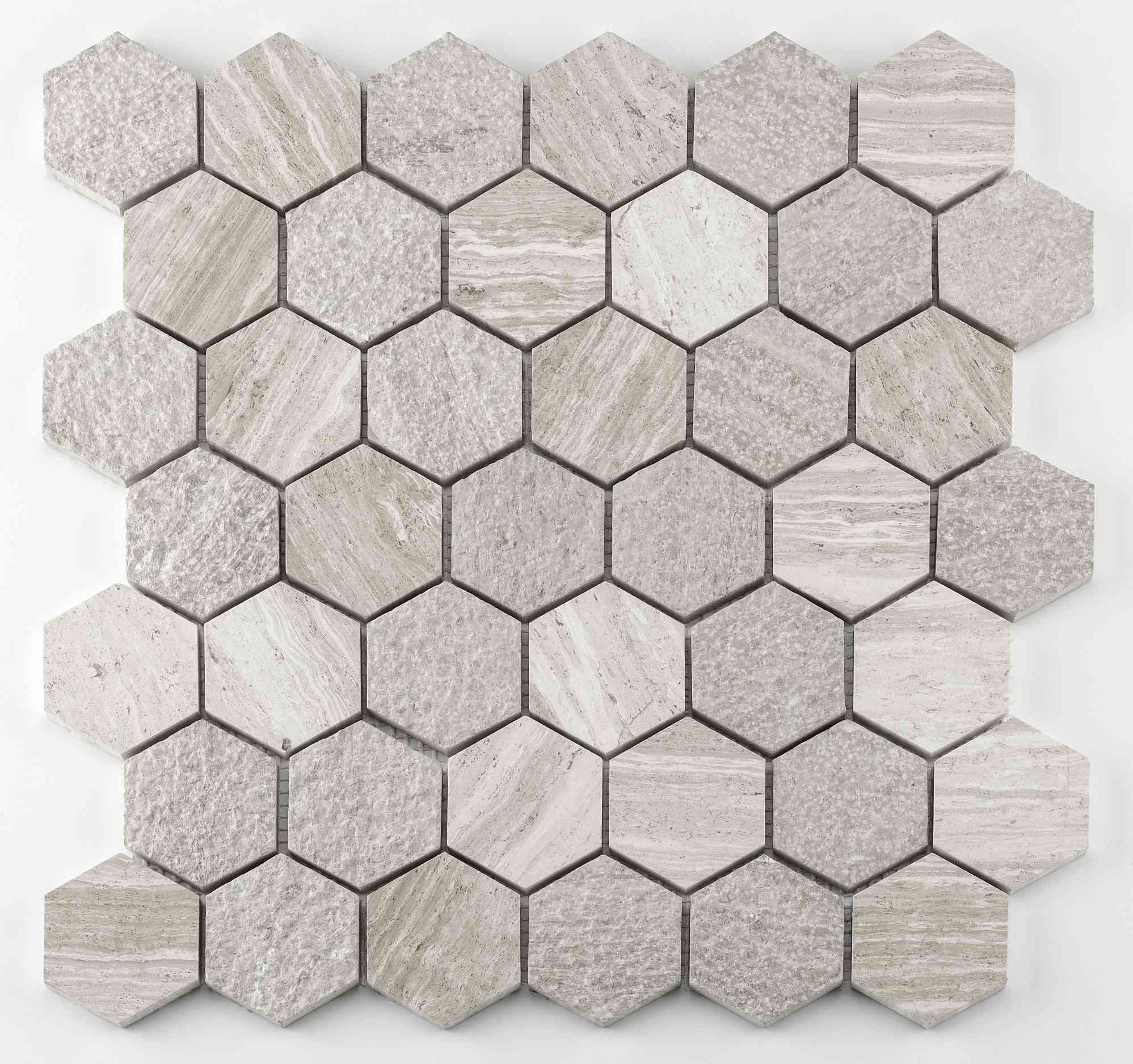 MOSAIQUE PIERRE HEXAGONE