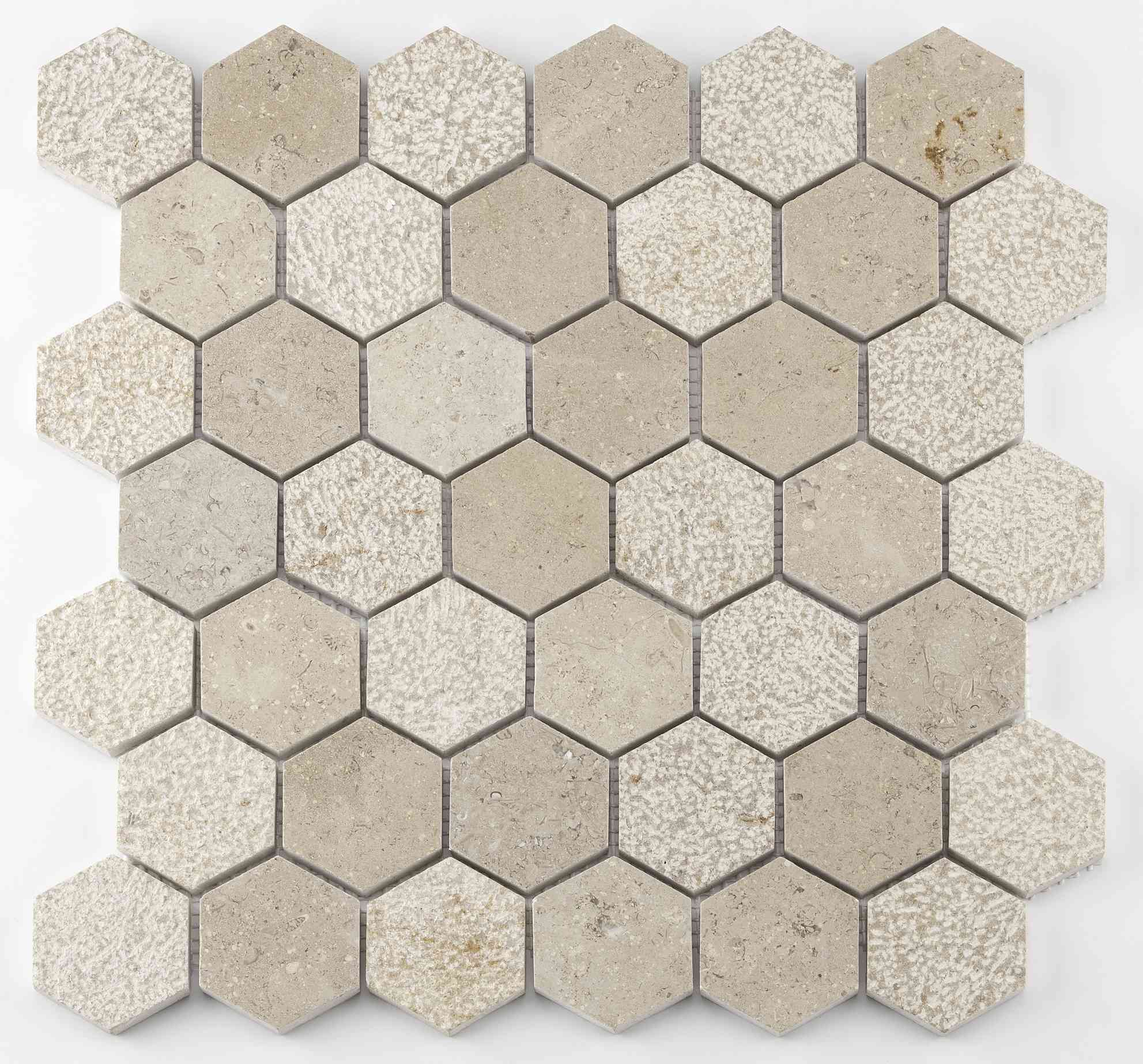 MOSAIQUE PIERRE HEXAGONE