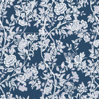 30X90 CHROMA FLORAL BLEU DECOR SET DE 3 CARREAUX