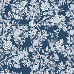30X90 CHROMA FLORAL BLEU DECOR SET DE 3 CARREAUX