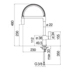 MITIGEUR CUISINE COOK DOUCHETTE 2 JETS CHROME