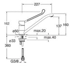 MITIGEUR CUISINE PMR MEDICA CHROME
