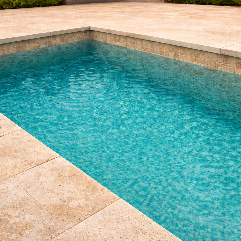 4,8X4,8 MOSAIQUE CARRELAGE TRAVERTIN ANTIDERAPANT