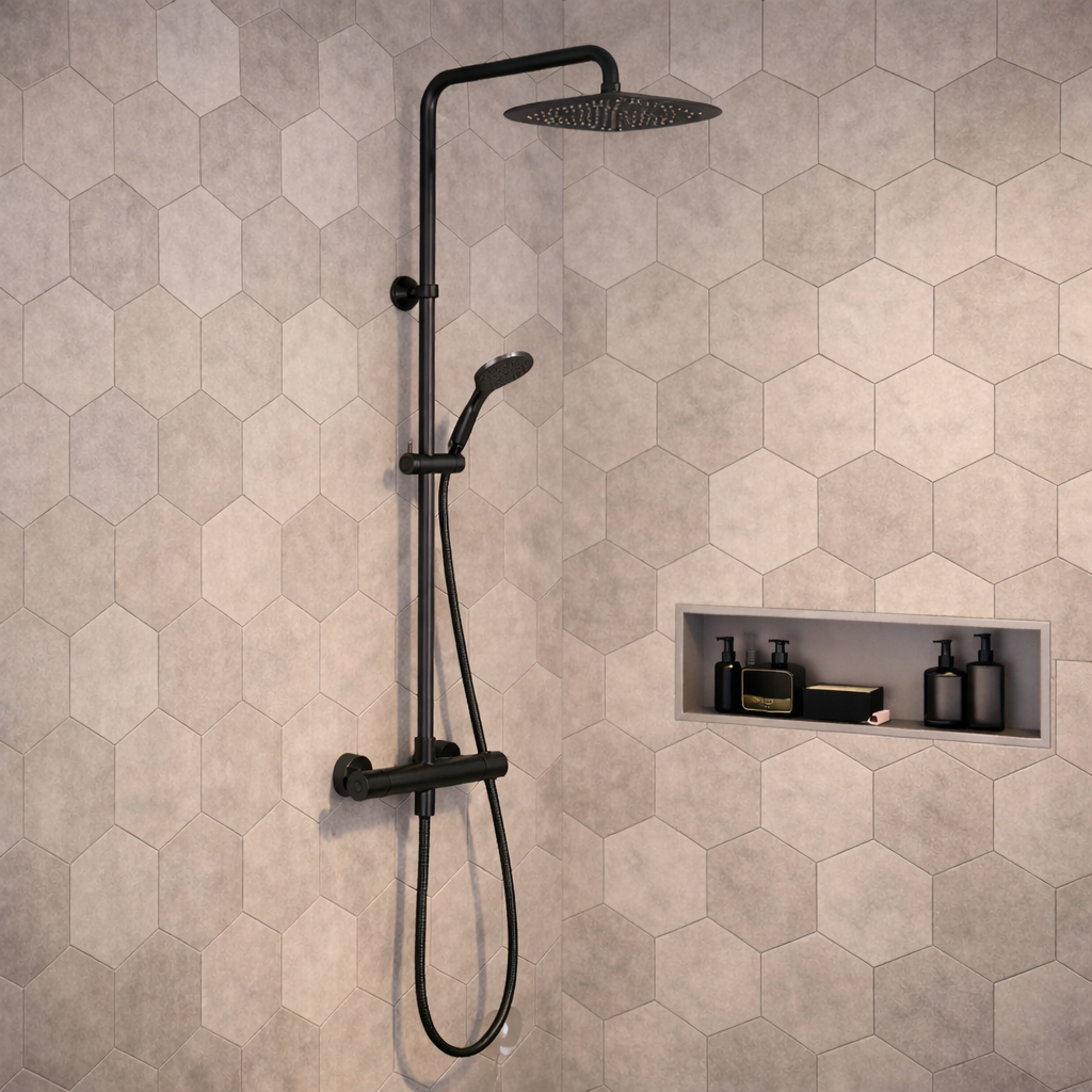 COLONNE DE DOUCHE COVER NOIR BROSSE