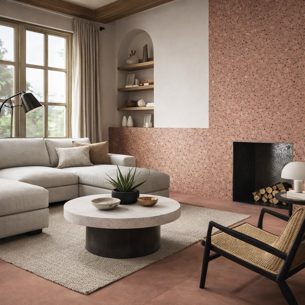 60X60 collection terrazzo corail rectifie