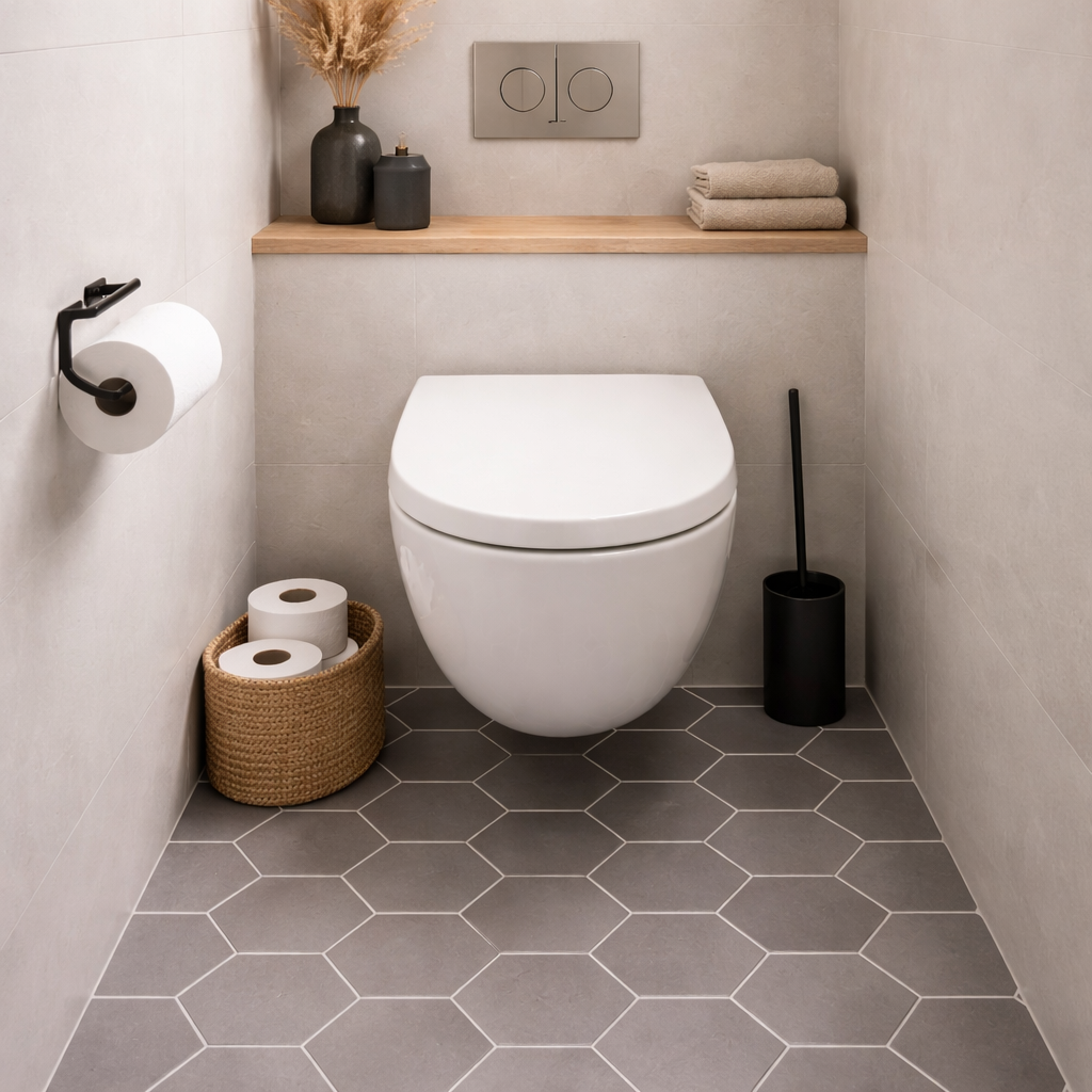 13,9X16 zellige medina hexagone gris