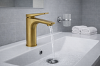 AXIS MITIGEUR LAVABO MI-HAUT AVEC VIDAGE PUSH OPEN OR BROSSE