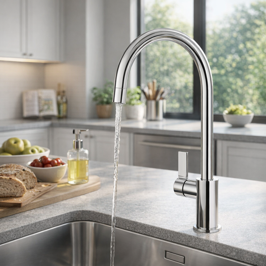 MITIGEUR CUISINE COOK COL DE CYGNE CHROME