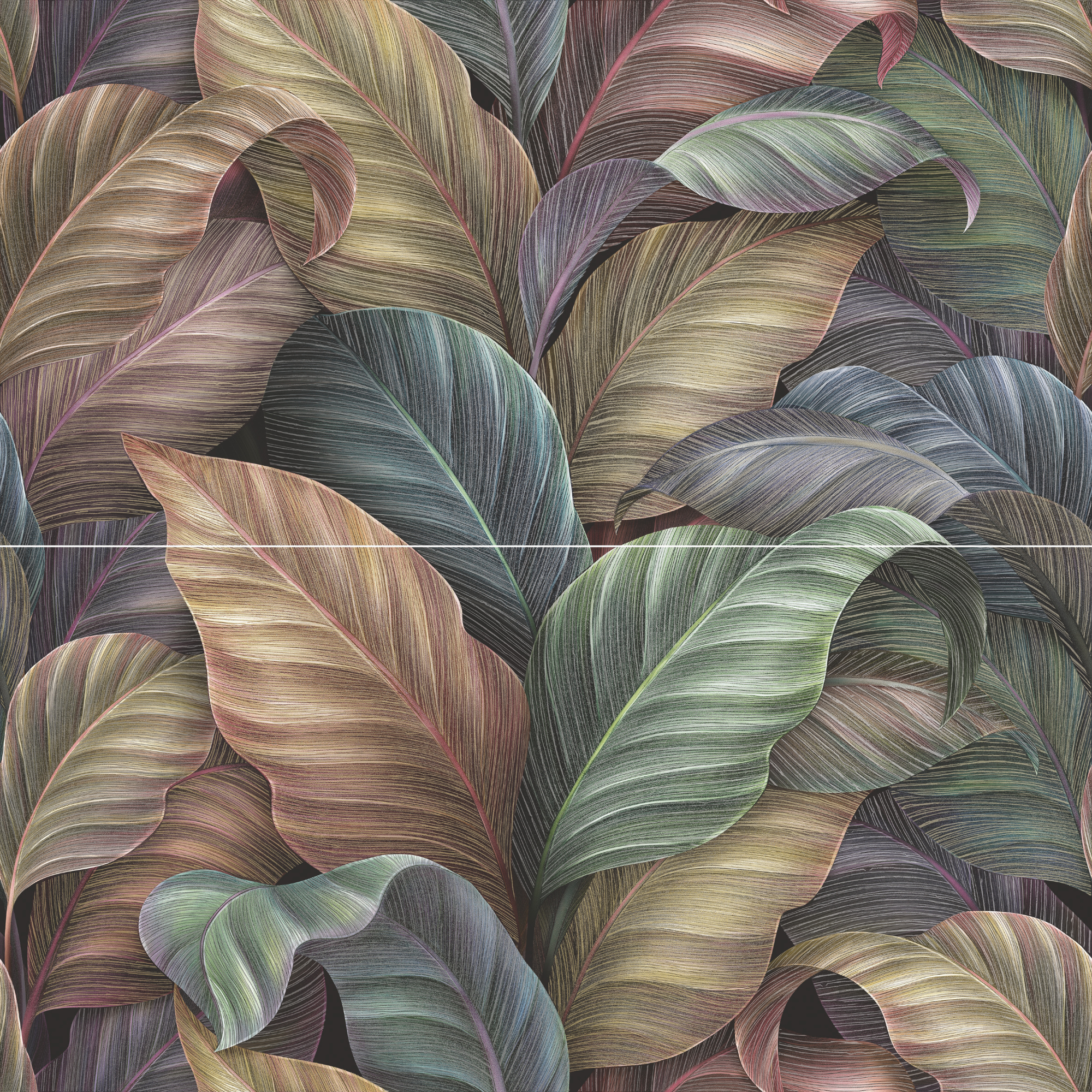 60X120 DECOR DE 2 CARREAUX FEUILLAGE