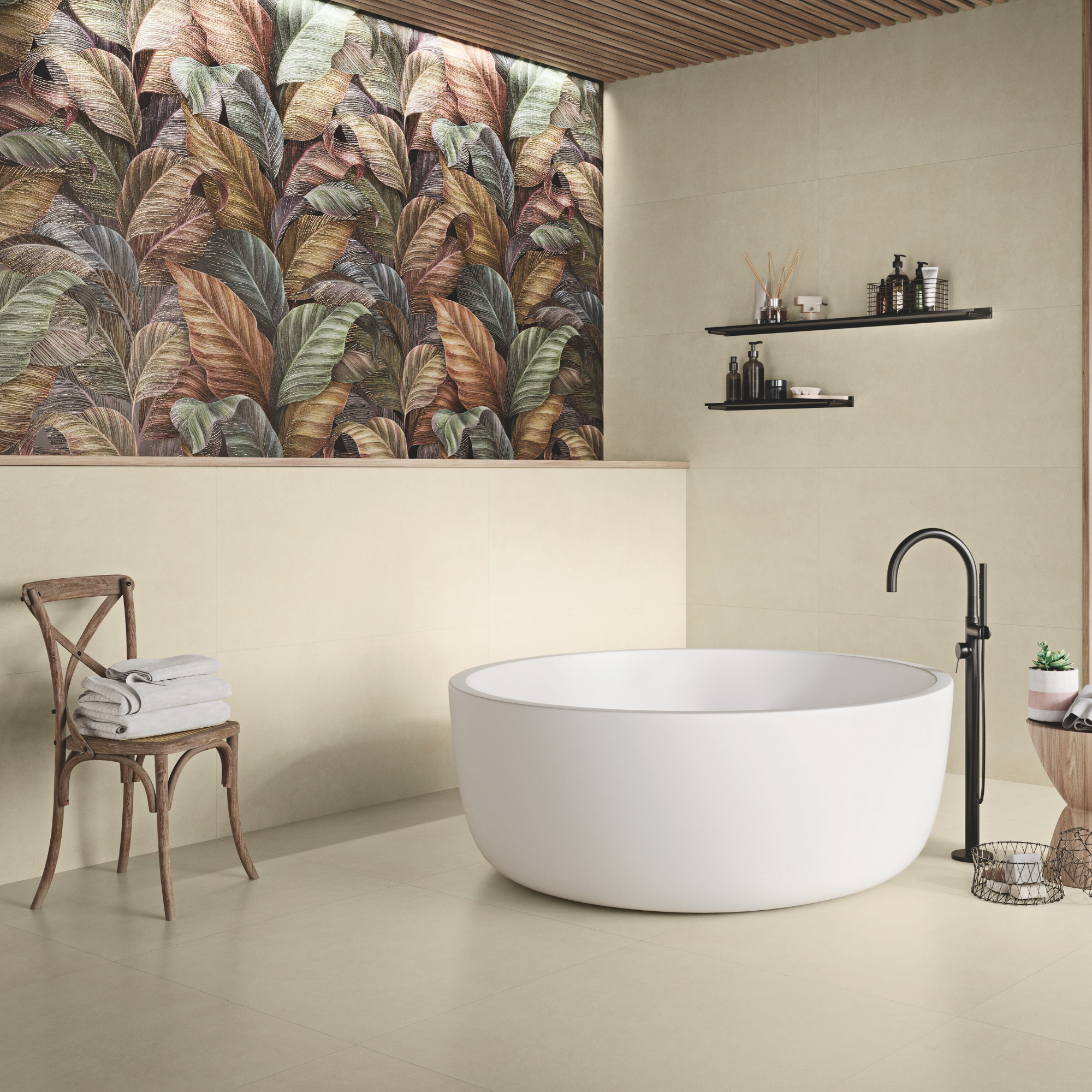 60X120 60x120 decor de 2 carreaux feuillage