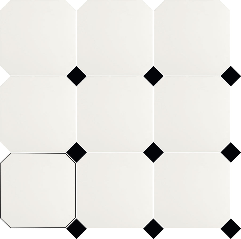 20X20 OCTA BLANC AVEC CABOCHON