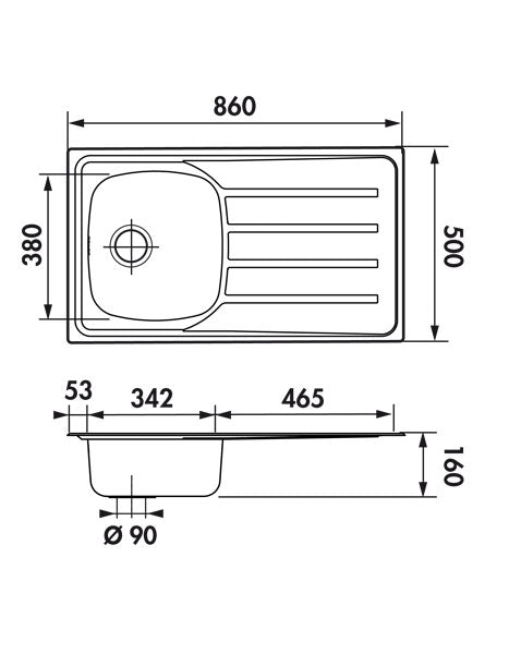 COLLECTION EVIER INOX LISSE MONTERA CUVE
