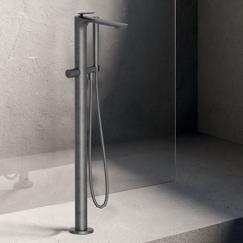 COVER MITIGEUR LAVABO HAUT AVEC VIDAGE PUSH OPEN METAL BROSSEE