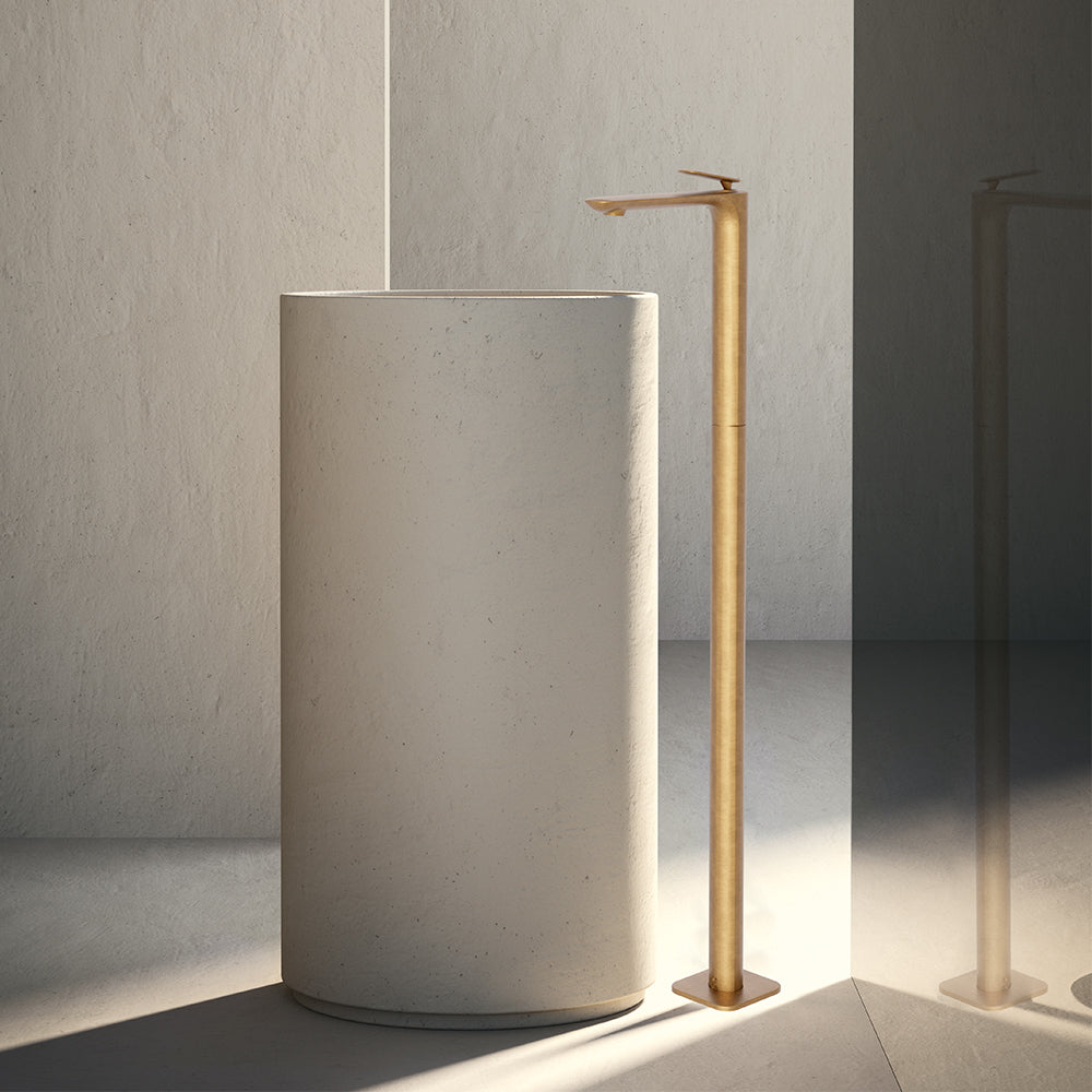 COVER MITIGEUR LAVABO MI-HAUT AVEC VIDAGE PUSH OPEN OR BROSSEE