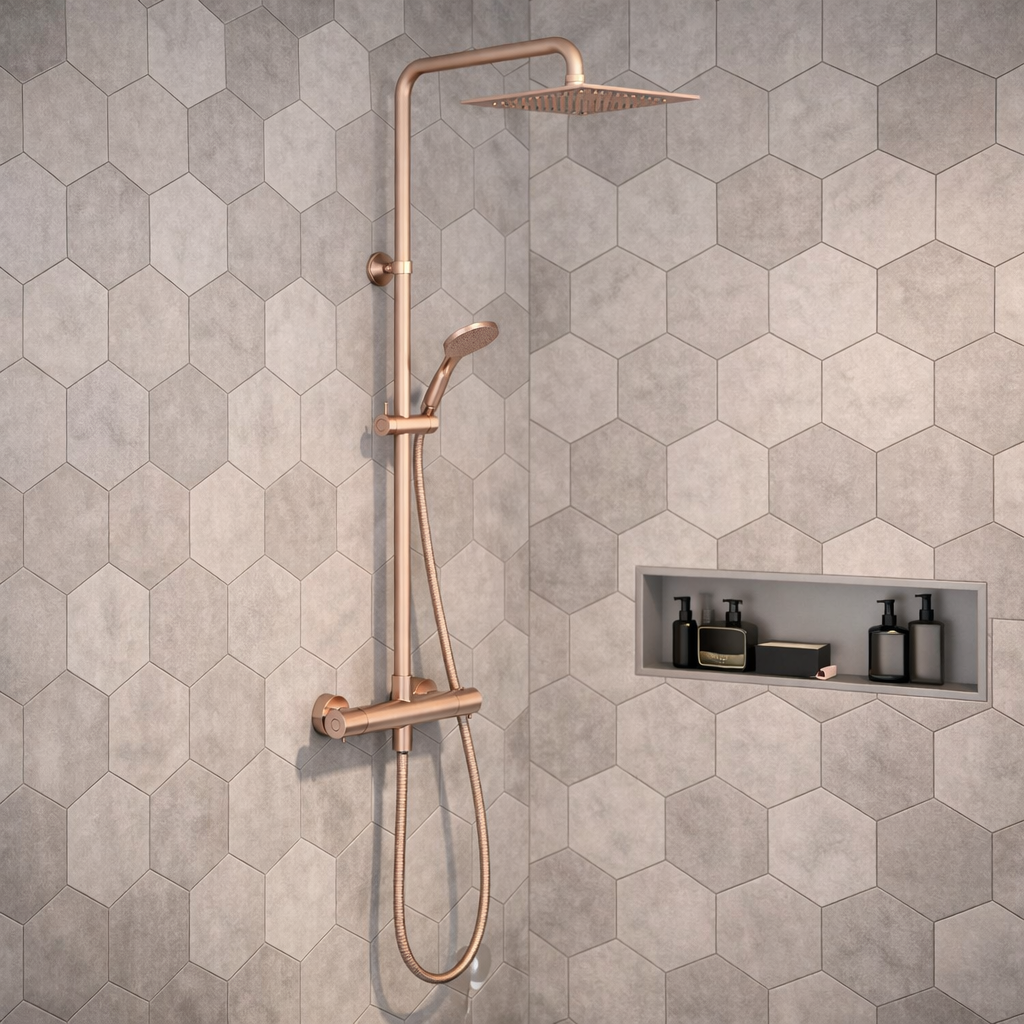 COLONNE DE DOUCHE COVER OR ROSE BROSSE