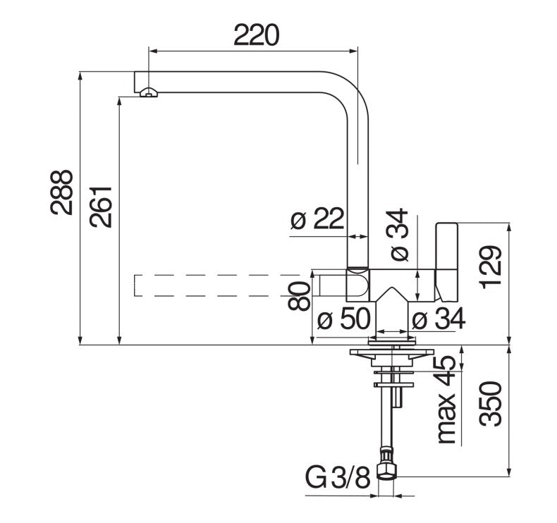 MITIGEUR CUISINE COOK CHROME BEC BASCULANT