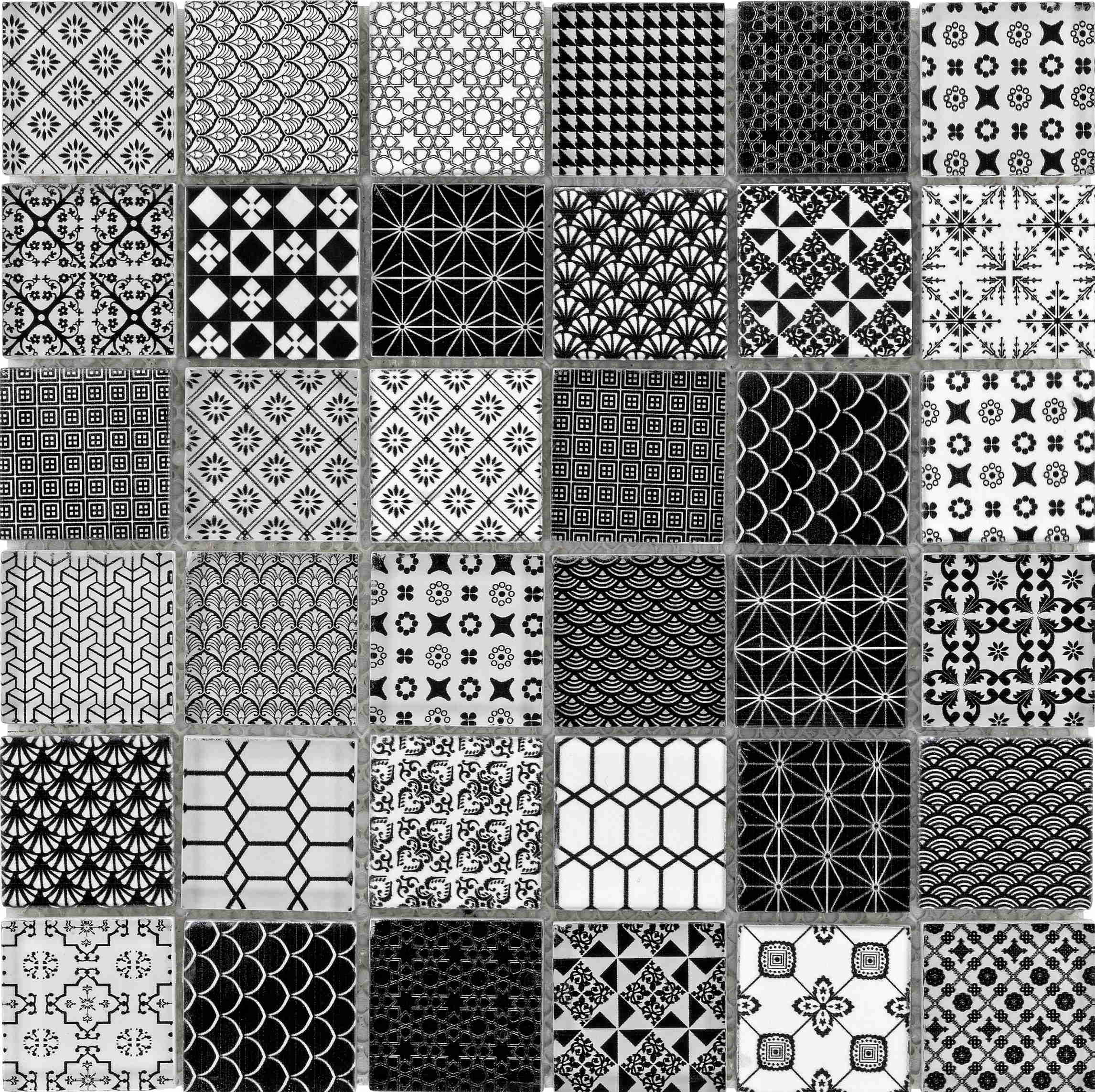 MOSAIQUE CARREAUX CIMENT VERRE