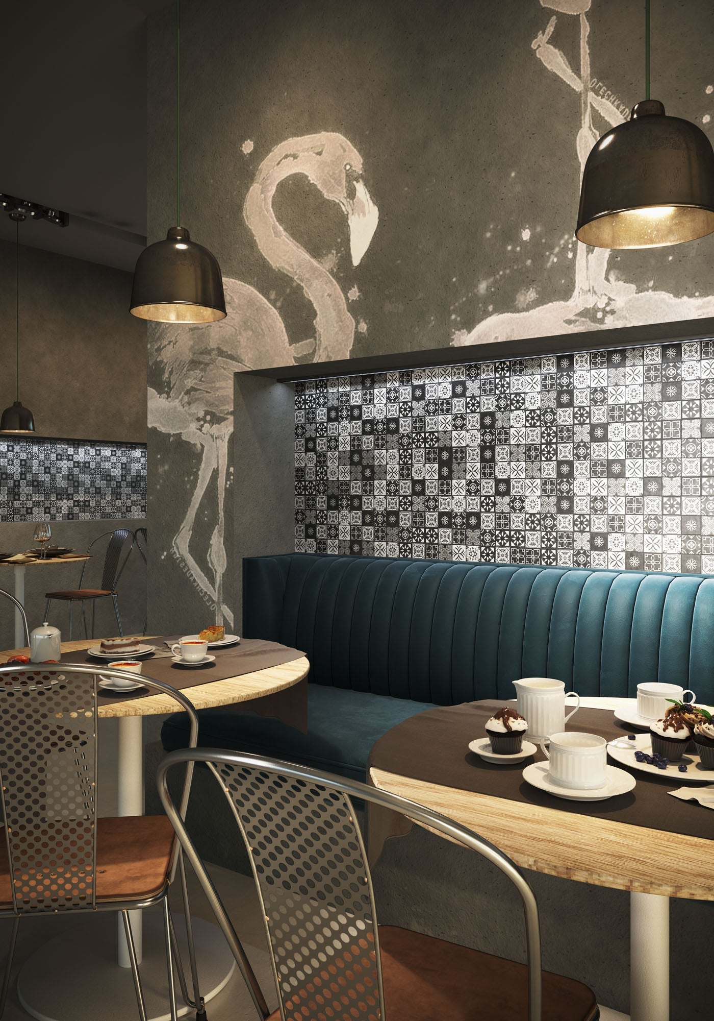 4,8x4,8 MOSAIQUE CARREAUX CIMENT VERRE gris