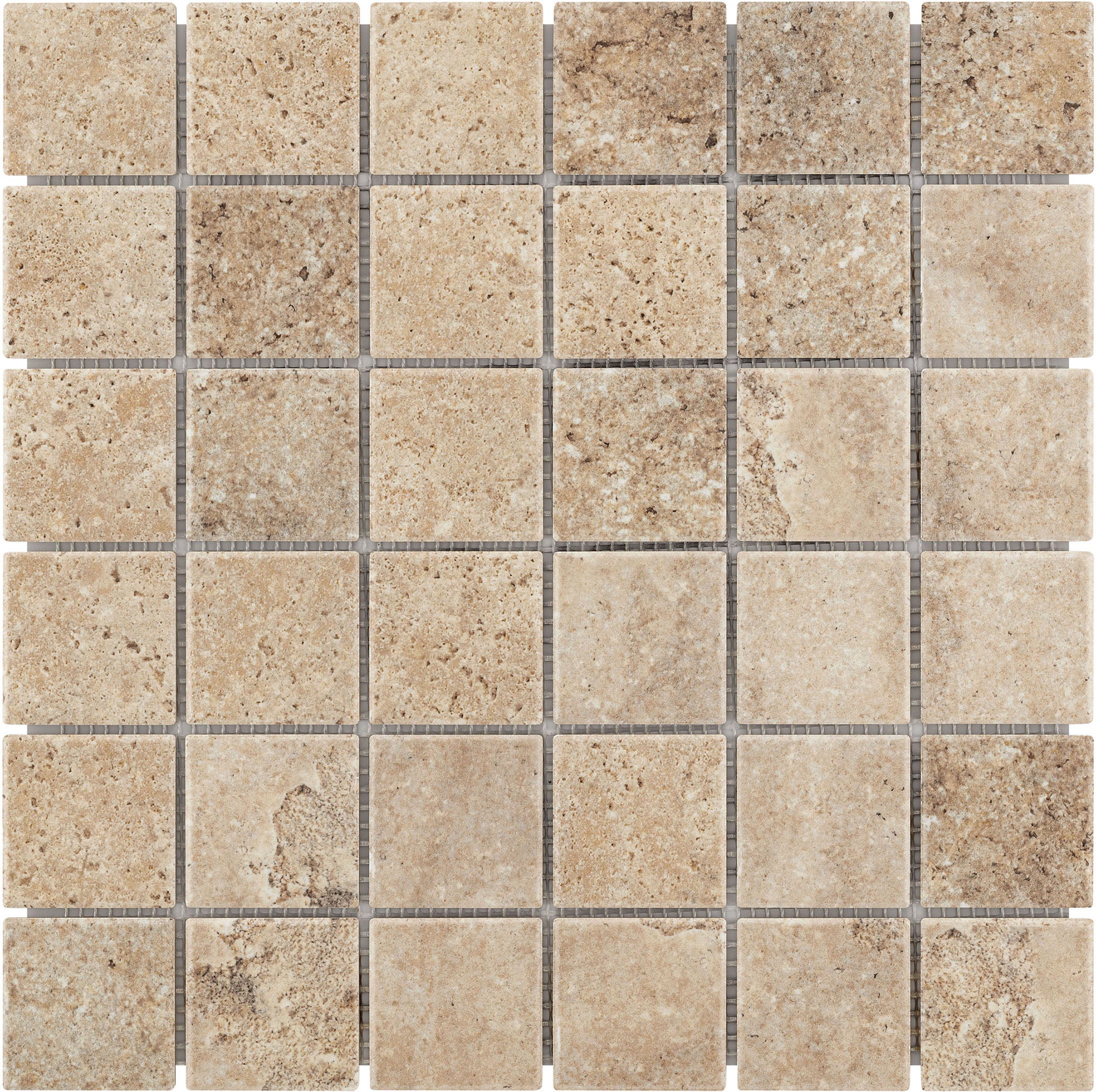 4,8X4,8 MOSAIQUE CARRELAGE TRAVERTIN ANTIDERAPANT