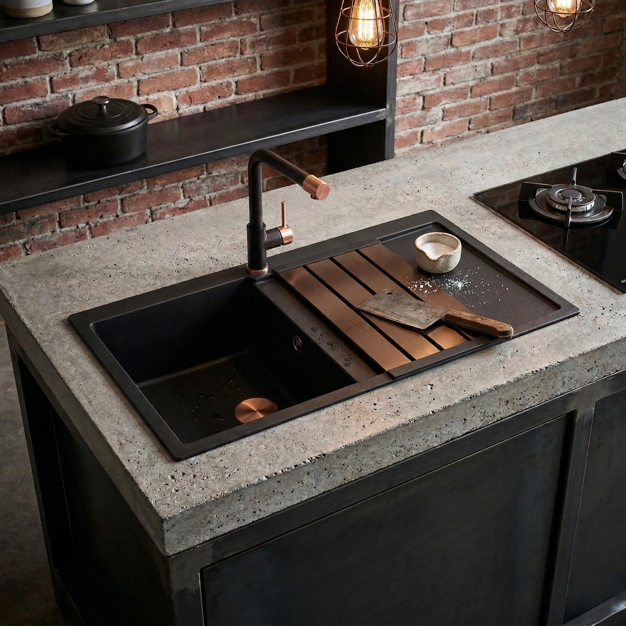 EGOUTTOIR DEPLIANT INOX CUIVRE BROSSE