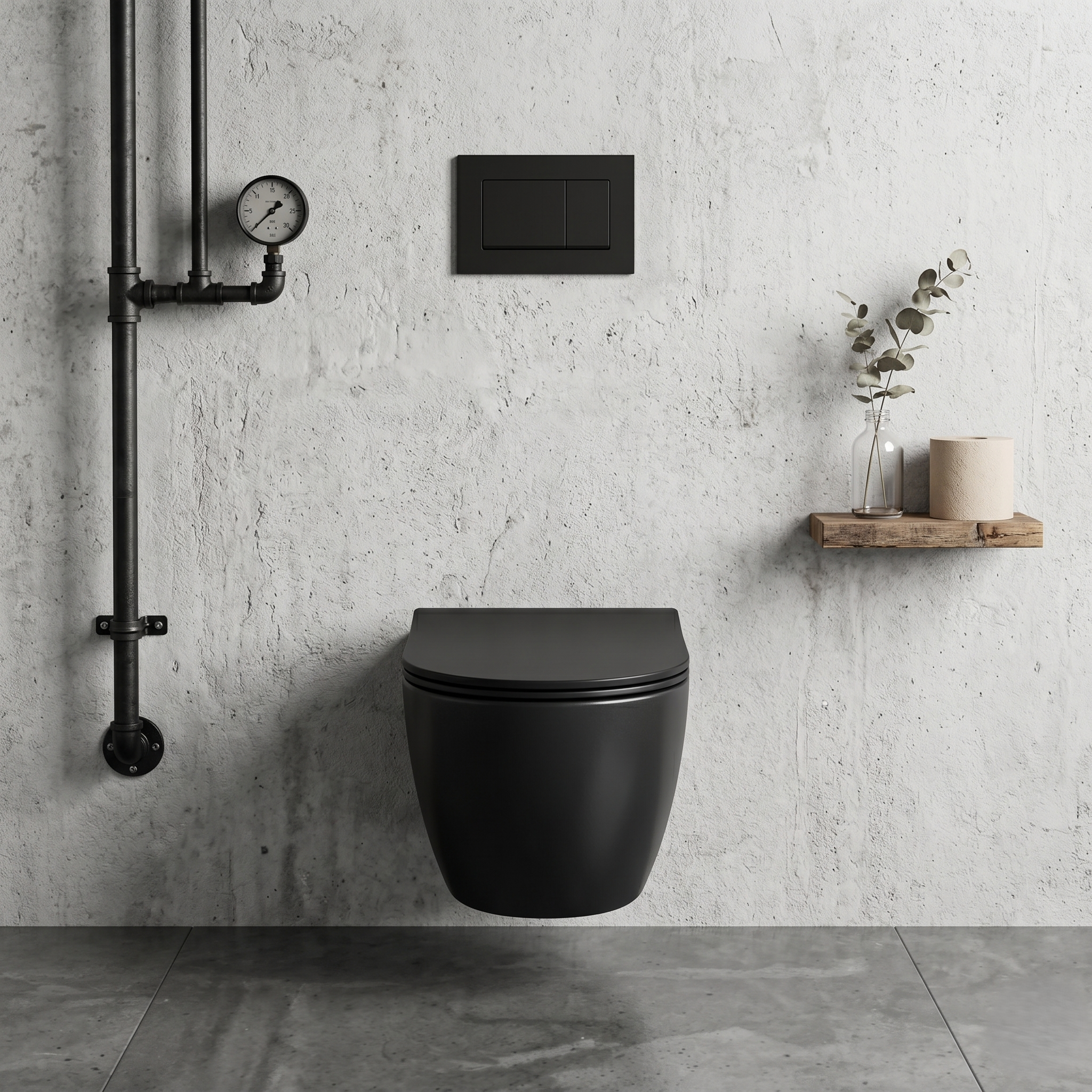 CUVETTE SUSPENDUE DE TOILETTE CANOVA NOIRE MATE