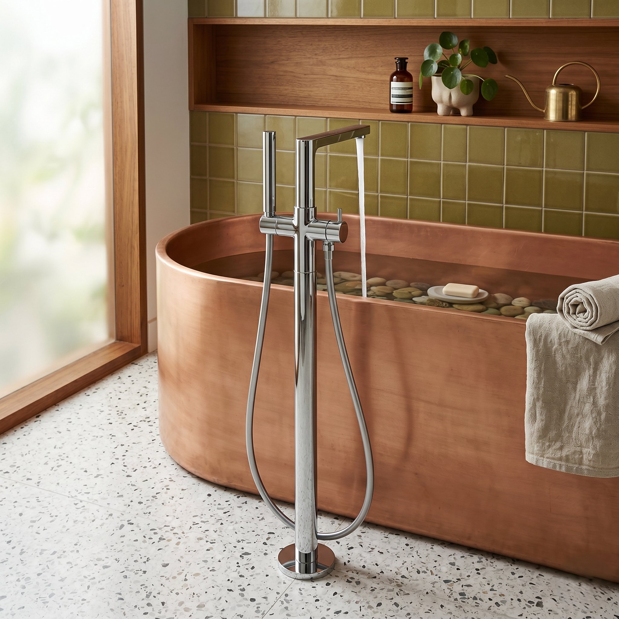 MITIGEUR BAIGNOIRE SUR PIEDS INFINITY CHROME