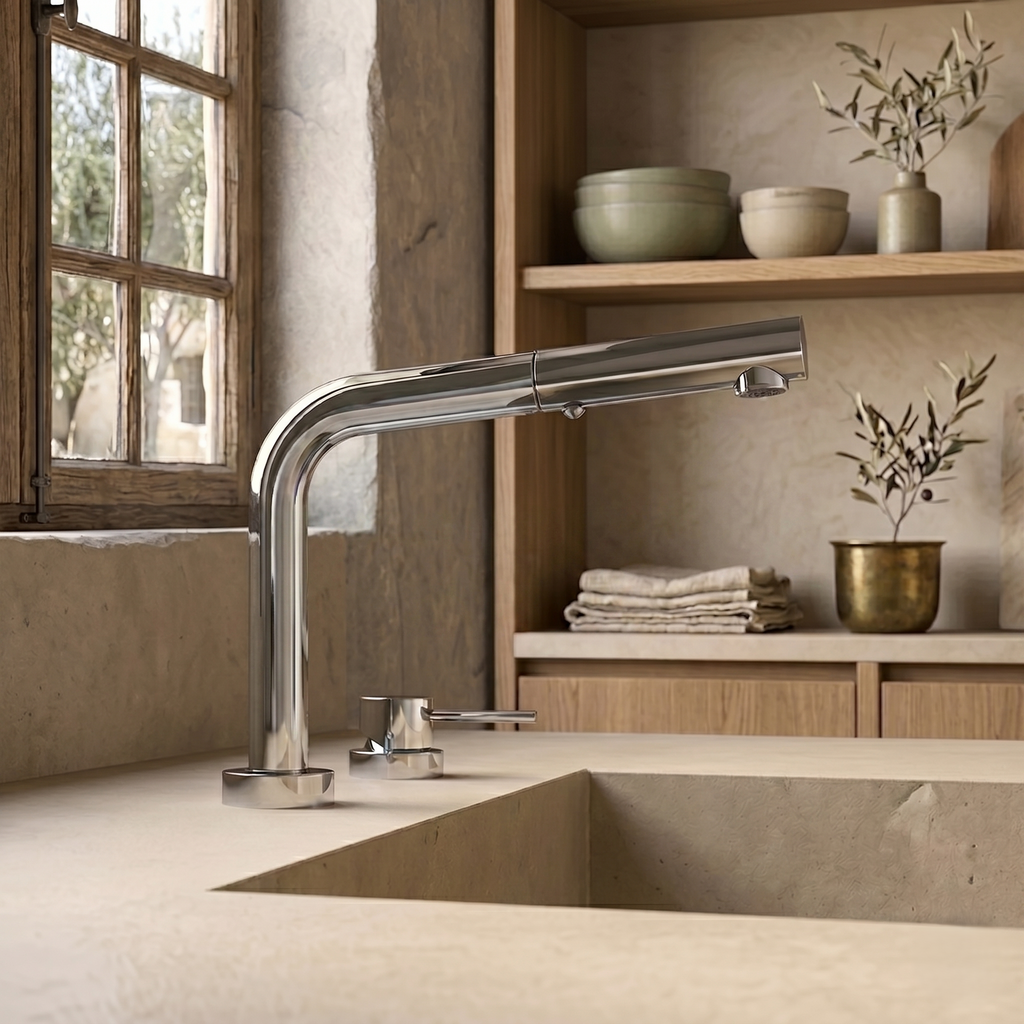 MITIGEUR CUISINE RETRACTABLE CHROME